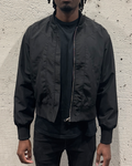 Black Zip Up Collar Jacket