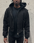 Oversized Washed Padded Fur Jacket