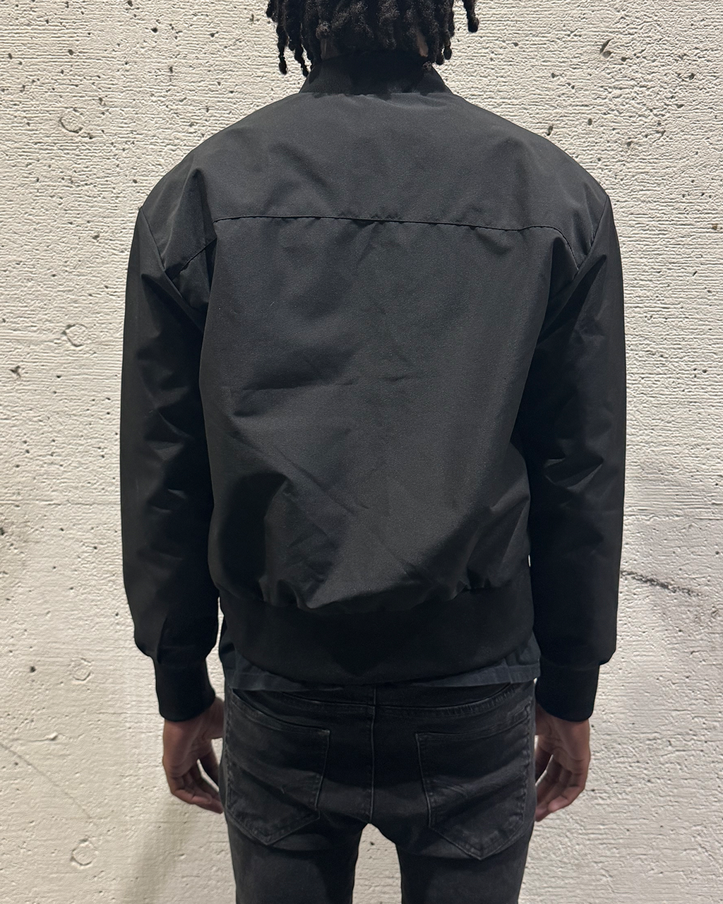 Black Zip Up Collar Jacket
