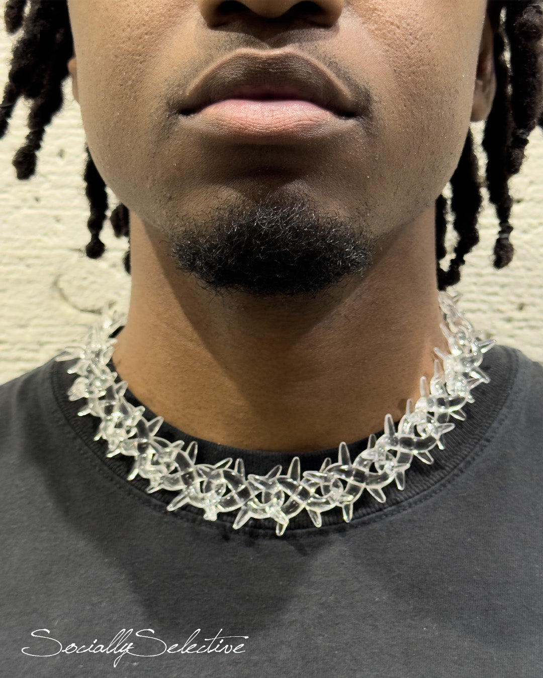Clear Acrylic Thorn Chain