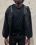 Leather Hooded Jacket