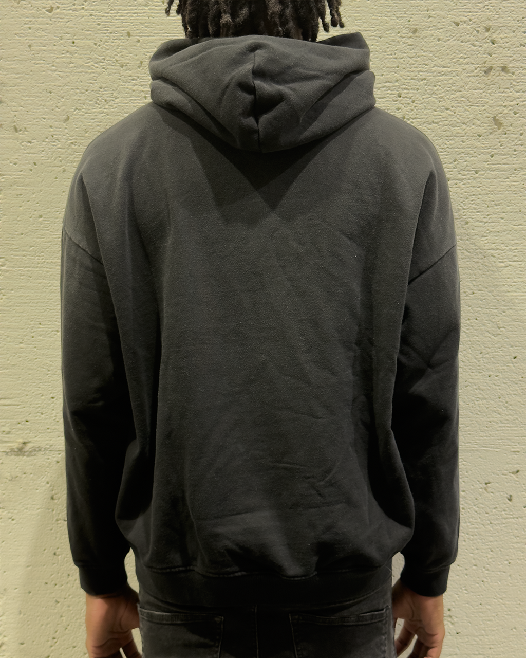Distressed Black Hoodie